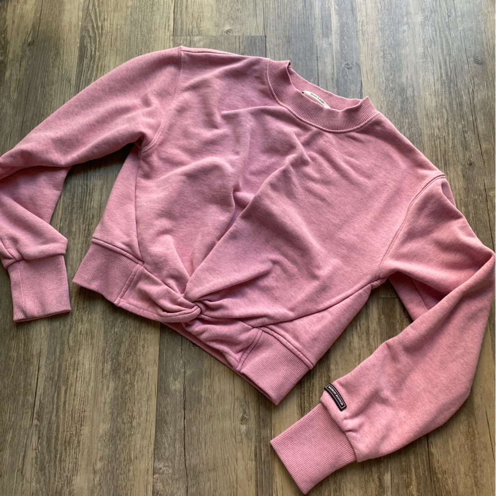 Light Pink Scotch and Soda Maison Scotch Terry Cloth Crewneck Sweatshirt